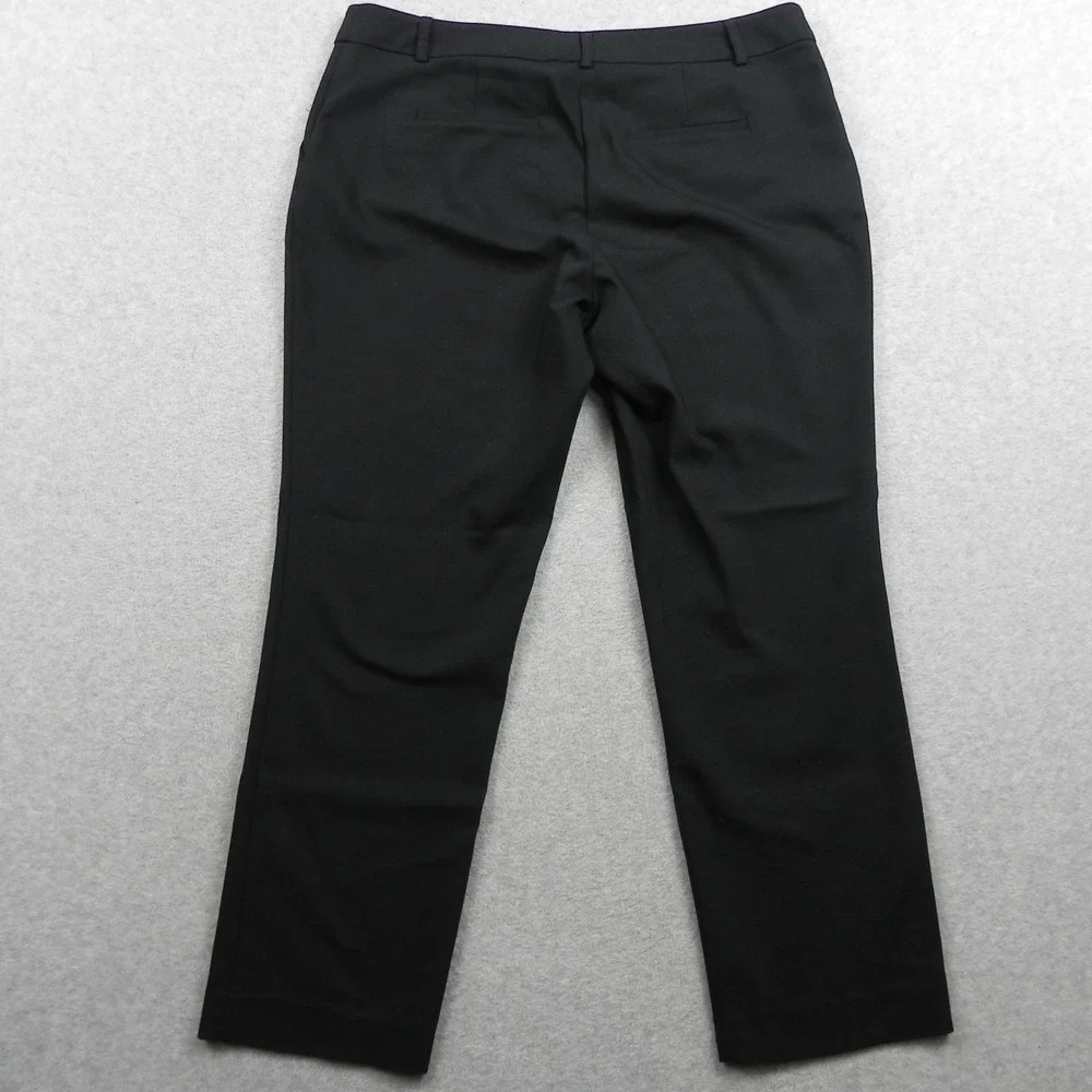 Apt 9 Pants Womens 12P Torie Dress Slacks Suit Stretch‎ Flex Flat Front Black